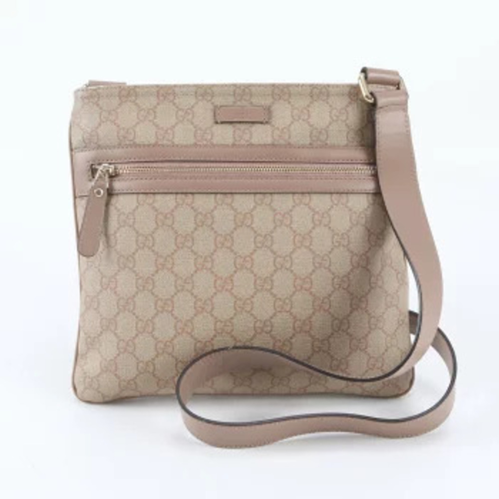 Gucci GG Supreme Leather Crossbody Bag Tan